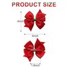 4Pcs Christmas Hair Bows Clips Ribbon Hair Accessories Red Green Xmas Barrettes Party Decorations for Women