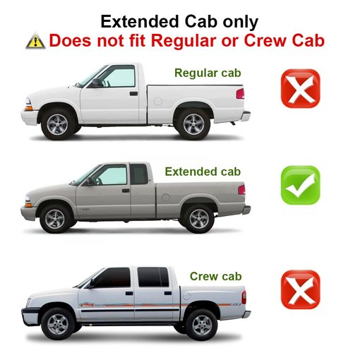 RAVSOFT 3rd Third Brake Light Lens Red Cover with Seal Gasket Extended Cab Only Compatible with 1994-2003 Chevy S10 GMC Sonoma 1997-2000 Isuzu Hombre High Mount Stop Lamp Assembly