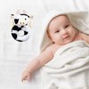 Doindute Baby Cow Soft Rattle Toy, Dairy Cattle Plush Infant Shaker Rattle Easy-Grasp Stuffed Animal Toy, Gifts for Newborns Babies Toddlers Boys Girls, Pink Horns, 6 Inches