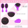 Nuogo 24 Pieces Mini Wet Hair Brush Hair Combs Set Include 12 Detangler Travel Hair Brush Detangling Soft Mini Brush 12 Small Plastic Toddler Comb for Baby Kids Women Wet Dry Curly Hair (Bright Color)