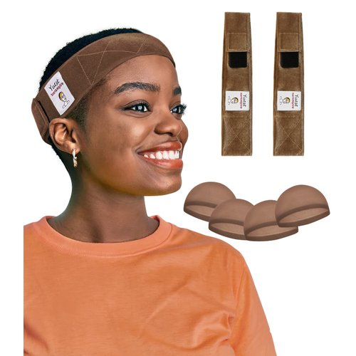 Yuest Wig Grip Headband No Slip Wig Gripper for Keeping Wigs in Place Edge Saver for Wig Adjustable Non Slip Wig Grip Band Velvet 2 Pack