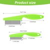 2 Packs Pet Hair Comb, 2 in 1 New Pet Comb Multifunctional Dog Hair Comb Cat Hair Comb Flea and Tear Stain Removal Pet Comb for Grooming and Dehairing Face and Paws(Green)