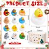 DEEKIN 12 Pcs Nativity Rubber Duck 2 Inches Christmas Nativity Duck with 1 Box Nativity Party Ducks Suitable for Holiday and Stocking Stuffers for Kids