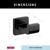 Delta 77535-BL Ara Single Towel Hook Bath Hardware Accessory in Matte Black