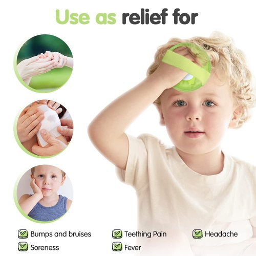 Hilph Kids Ice Packs for Boo Boos, Reusable Todder Ice Packs Hot Cold Compress with Soft Backing for Kids Injuries, 3 Packs Dinosaur Hot & Cold Gel Pack for Bumps & Bruises, Wisdom Teeth