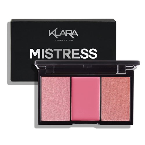Klara Cosmetics Contour Bronzer Blush Highlight Makeup Long Lasting Full 100% Color Pigment All In One Palette for Women - Mistress