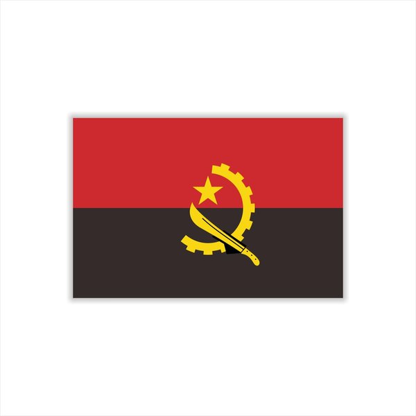 Womaha 30 Sheets Angola Flag Temporary Tattoos Fans Face Tattoo Stickers for Adults Kids Group Activity Props