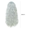 Dai Cloud Grey Long Curly Wavy Wigs for Women Wave Wig with Bangs Natural Looking Synthetic Heat Resistant Hair Wigs Cosplay Halloween Costume Wig