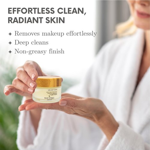 Magic Women by Elizabeth Bravo | Velvet Skin Solid Makeup Remover | Oil to Milk Transformation, Gentle Cleansing Balm, Hydrating, Eco-Friendly, Removes Waterproof Makeup | 1.41 oz (40 g)