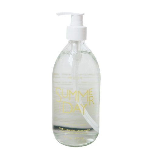 MERSEA Moisturizing Liquid Hand Soap in Glass Bottle with Pump, Summer Day, 16 fl oz