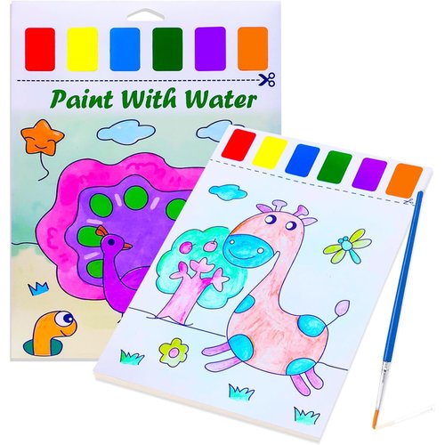 BAOXUE Water Coloring Books for Kids Ages 4-8,Paint with Water Colors Book for Toddlers,Watercolor Painting Paper Gift for Boys Girls 2-4 Years,Arts Kits and Crafts Sets for Drawing (Animals)