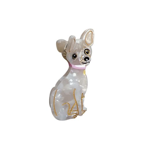 Cute Dog Hair Clips,Small Claw Clips for Girls,Acetate Hair Clips for Women,Chihuahua Dog Claw Clip