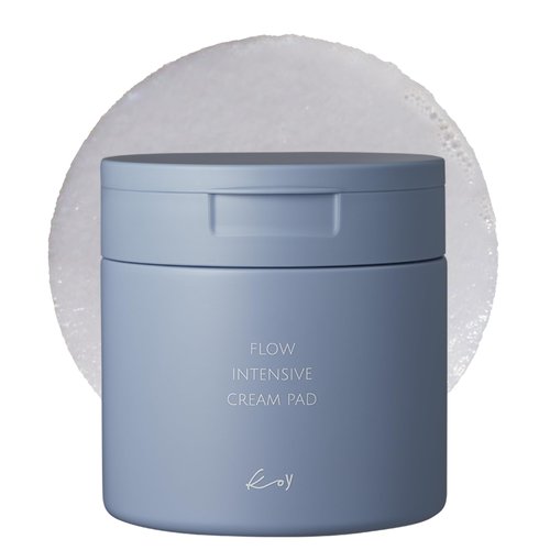 KOY Flow Intensive Cream Toner Pad - Facial Toner Mask Pads for Skin Barrier Repair - Massive Amount of Essence for Hydrating and Soothing - Hypoallergenic Tested - Korean Skin Care, 50 Pads