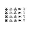 Wicca Symbol Goddess Horned God Mother Mother Nail Art Decals