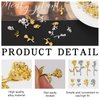 UHOMENY 50PCS 3D Gold Silver Rose Nail Charms, Flower Rose Golden Metallic Mini Alloy Nail Art Decals DIY Nail Accessories Studs for Women Girls Salon Nail Manicure Craft Jewelry Making with Box