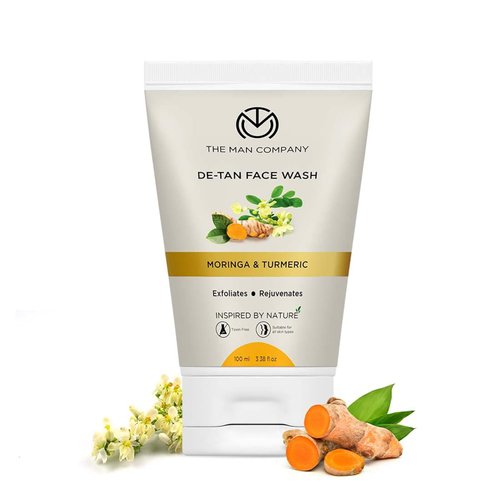 The Man Company De Tan Face Wash with Turmeric & Moringa Tan Removal, Oil Control & Deep Cleansing Blackheads Removal (100 ml (Pack of 1))