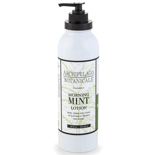 Archipelago Botanicals Morning Mint Lotion | Stimulating, Smoothing Daily Body Lotion | Free From Parabens, Phthalates and GMOs (18 oz)