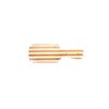Bass Brushes | Groom & Condition Men's Hair Brush | Premium Natural Bristle FIRM | Pure Bamboo Handle | Classic Club Style | Striped Finish | Model 153 - SB