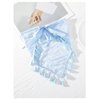 SHENHE Women's Tassel Trim Hair Scarf Headband Eyelet Fringe Triangle Bandana Kerchief Blue One-Size