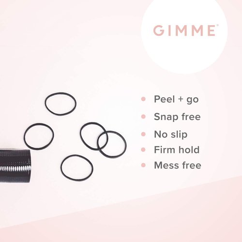 Gimme Beauty - Elastic Stacks - Clear Elastic Hair Ties - Non-Slip Rubber Bands & Braid Accessories - No Tearing, Ripping + Easy for Travel - Clear (320 Count)