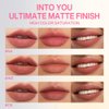 INTO YOU Velvet Matte Finish Lip Stain, Super Stay Lip Stain Long Lasting Waterproof, Lip Tint, Lip Mud Soft Lightweight, Smooth Lip Clay Mousse, Dual-Use For Lips And Cheek, Red Lipstick (W1)