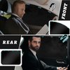 Tallew 5 Pcs Car Window Shades Covers Black Divider Car Curtain Magnetic Privacy Side Sunshade Car Accessories for Men Blackout Shades Window Cover for Toddler Kids Baby Adult Auto Camping Sleeping