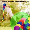 Kugliwa 15 Pcs Rainbow Catch Tail Balls Catch Tail Foam Balls Colorful Meteor Playground Ball Sports Comet Balls Throw and Catch Ball with Rainbow Tail for School Educational Training