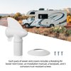 TonGass (2-Pack, White RV Rotating Sewer Plumbing Vent Cover for RV Rotating Holding Tank Vent Wind-Powered Cover Draws Holding Tank Odors Out - Rotates 360 Degrees - Includes Mounting Hardware