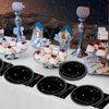Qyeahkj 100Pcs Stars War Birthday Party Decorations Galaxy Plates and Napkins Space Theme Party Supplies for Outer Space Party Disposable Tableware Set Birthday Night Sky Decor for 25 Guests