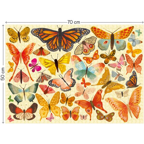 Elena Essex 1000 Piece Puzzle for Adults - Tiger Lounge, Stamp Collection, Butterfly Beauty (Butterfly Beauty)