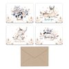 Paper Frenzy Woodland Animals Thank You Note Cards and Kraft Envelopes 24 pack