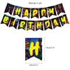 Freddy's Birthday Party Decorations, 5 Nights Decorations include Banner,Cake Toppers, Balloons for Kids Baby Shower Birthday Party Supplies (Black)