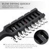 Vented Styling Brush with Ball-Tipped Bristles for Blow Drying Wet, Short, Curly, or Straight Hair for Men and Women (Black)