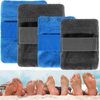 Carlerait 4PCS Sand Removal Bag for Beach, Sand Remover Beach Essensials for Family, Skin-Friendly Sand Wipe Off Mitts Beach Accessories Must Haves for Beach Vacation Travel Trip
