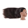 24"-26" 100% Human hair Mannequin head Training Head Cosmetology Manikin Head Doll Head with free Clamp (Black Hair)