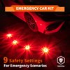 Markstor 6-Pack LED Road Flare Car Emergency Kit,Magnetic Base & Hook Road Flares Safety Light With 9 Flashing Modes,Roadside Flares Emergency Lights For Vehicles (6 Pack)