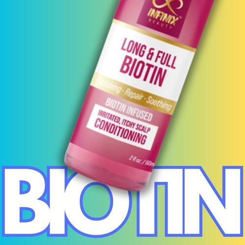 Infinix Biotin Hair Oil - Advanced Hair Growth Serum, For Volume and Thickness, Fuller & Thicker Hair, Soothing Scalp Care, Hair Regrowth Oil, Non-Greasy Formula, Ideal for All Hair Types, 2oz/60ml