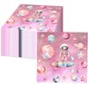60 Pcs Outer Space Girls Party Paper Napkins Astronauts Girls Party Decorations Space Disposable Paper Napkins for Girls Baby Shower 1st 2nd 3rd 4th Birthday Party Supplies Decorations