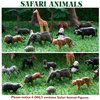 Toymany 14PCS 1-2" Tiny Jungle Animal Figures Toy, Realistic Mini Jungle Zoo Animal Figurines Cake Topper Toy Set, Easter Egg Christmas Birthday Gift Party Favor School Project for Kids Toddlers