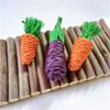 Orange Hamster Chew Toys Rabbit Bite Grind Teeth Toys Corn Carrot Woven Balls Small Animal Chew Toys for Rabbit, Bunny, Guinea Pig,Small Animals