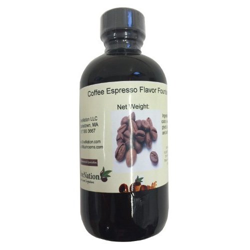 OliveNation Coffee Espresso Flavor Fountain, Deep Coffee Flavor Water Soluble for Beverages, Ice Cream, Fillings, Soda - 4 ounces