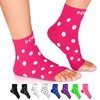 NEWZILL Plantar Fasciitis Socks with Arch Support, BEST 24/7 Foot Care Compression Sleeve, Eases Swelling & Heel Spurs, Ankle Brace Support, Increases Circulation (S/M, Pink w White Dots)