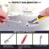 Mardatt 4Pcs Upholstery and Construction Staple Remover Tack Puller Nail Remover Tools Set W End Cutting Pliers, Staple Puller, Tack Lifter, Fastener Remover, for Furniture Floor Wall Car Photo Frame