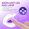Gelike EC Gel X Nail Kit - 240PCS Short Coffin Nail Tips, 6 in 1 UV Gel Nail Glue and Mini UV Lamp with Gift Package