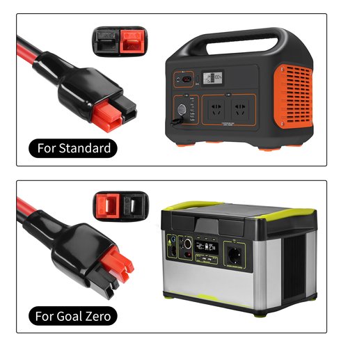 14AWG Solar Extension Cord YACSEJAO 4.9FT 45A Battery Adapter Cable Connector Adapter for Solar Generator Portable Power Station