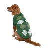 GRAY/PINK Tonal Argyle Dog Sweater Medium