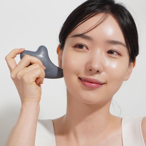 ＶＥＬＬＡ VELLA Gua Sha Soap Bar V-Line Lifiting Massager Wrinkle Reduce Firming Face Body Cleanser Salicylic acid Pore Skin Care Shea Butter Charcoal (#02 Charcoal)