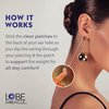 Lobe Miracle- Clear Earring Support Patches - Earring Backs for Droopy Ears - Ear Care Products for Torn or Stretched Ear Lobes (60 Patches)