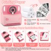 Instant Print Camera for Kids, Christmas Birthday Gifts for Age 3-12, 2.4 Inch Screen Inkless Children Selfie Digital Camera, Toddlers Portable Travel Toys for 3 4 5 6 7 8 Year Old Girls Boys (Pink)