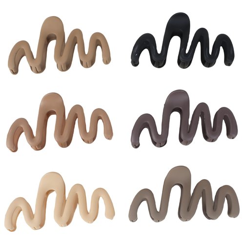 CHAOBANG 6PCS Neutral Line Color hair Accessories for women and Girls，6 Different Color Hair Clip，suitable for Thin Thick Curly Hair，Durable and lightweight